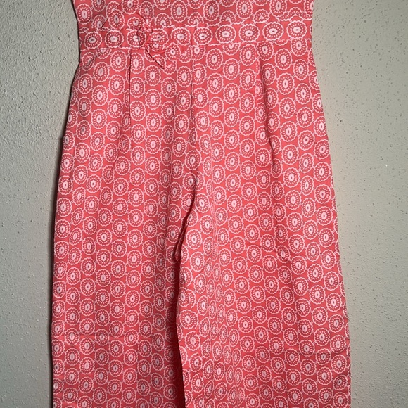 Janie and Jack Coral White Wide Leg Sleeveless Jumpsuit Romper size 12 - Picture 12 of 16